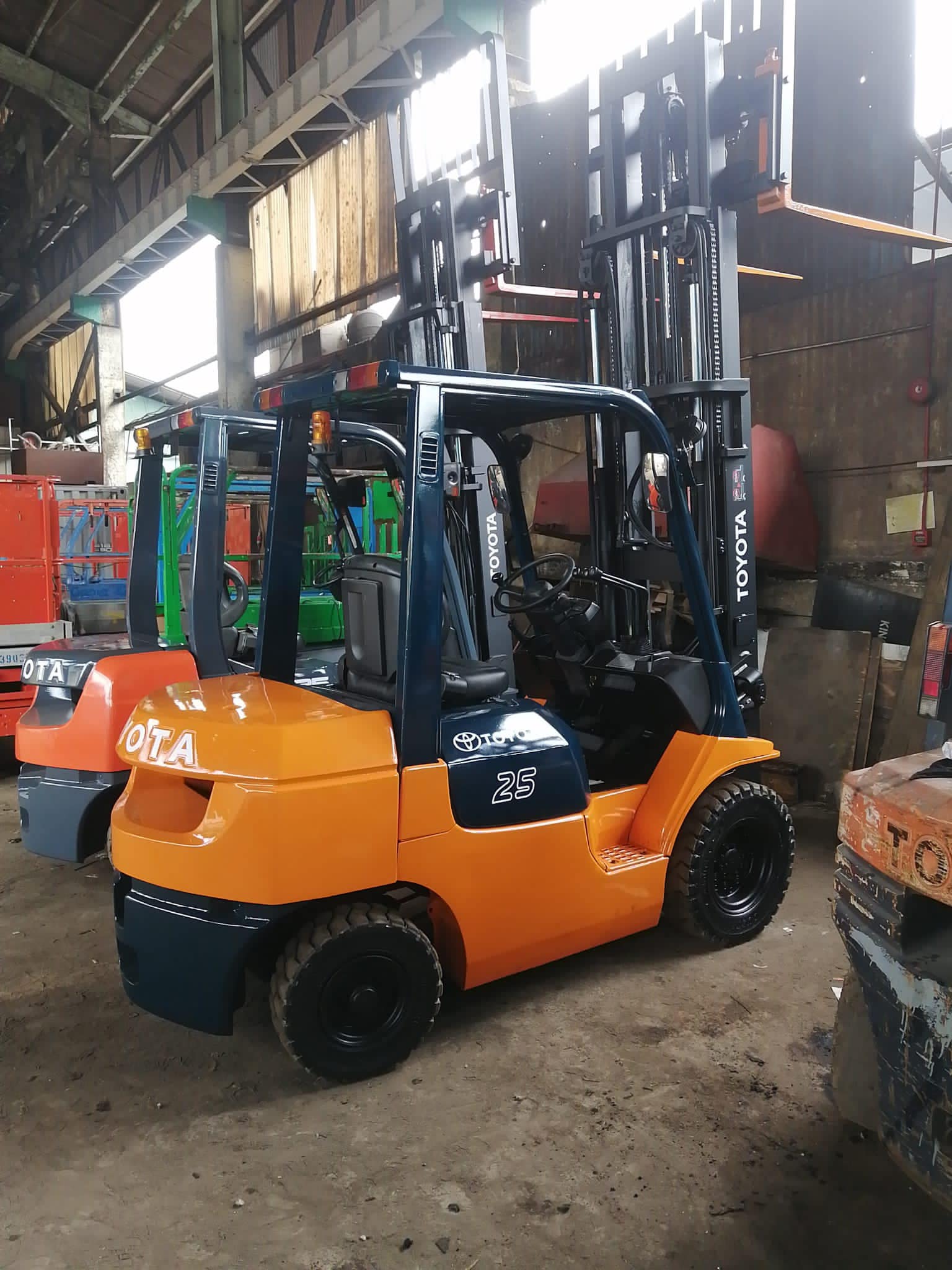 Forklift ready for service.